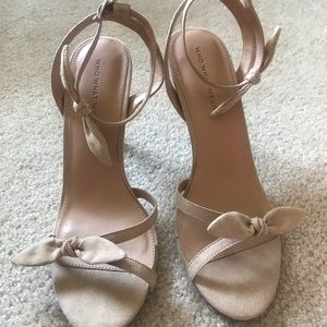 Who What Wear Strappy Nude Heels